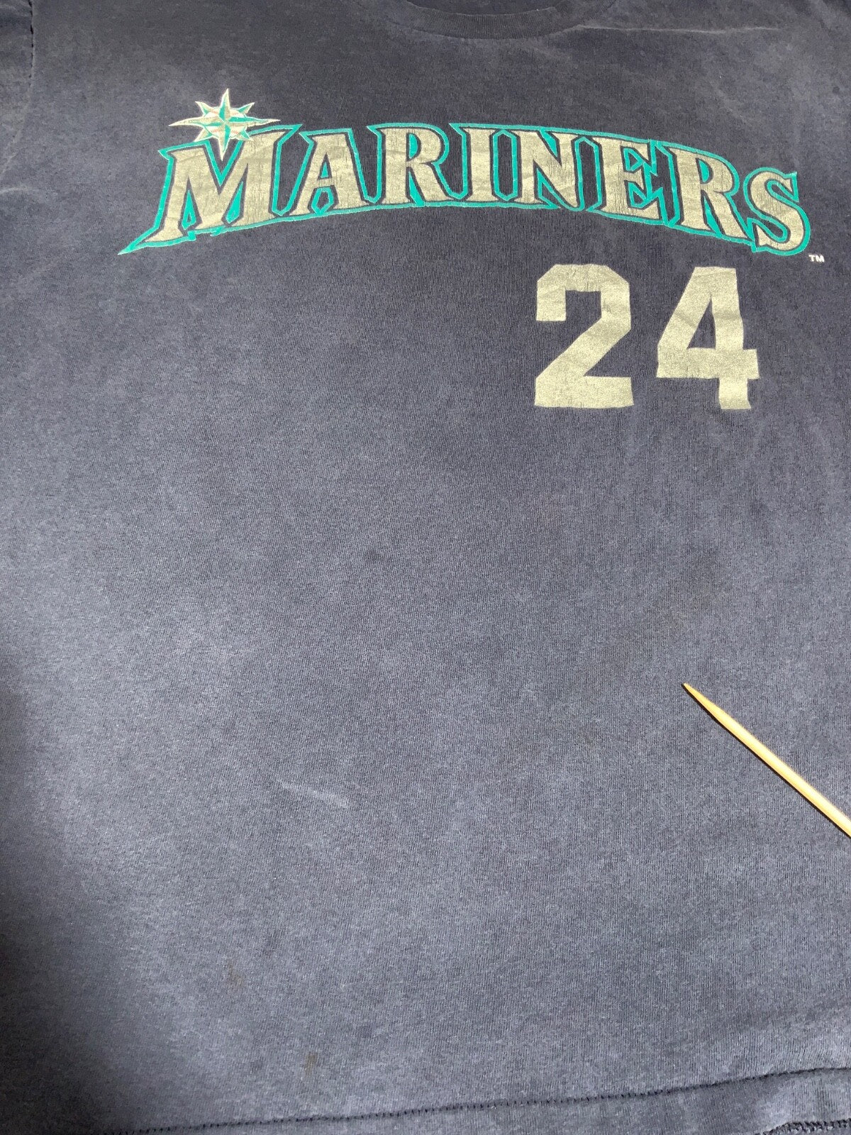 Vintage Seattle Mariners Nutmeg T-shirt Large Blue Mlb Ken Griffey Jr 1990s
