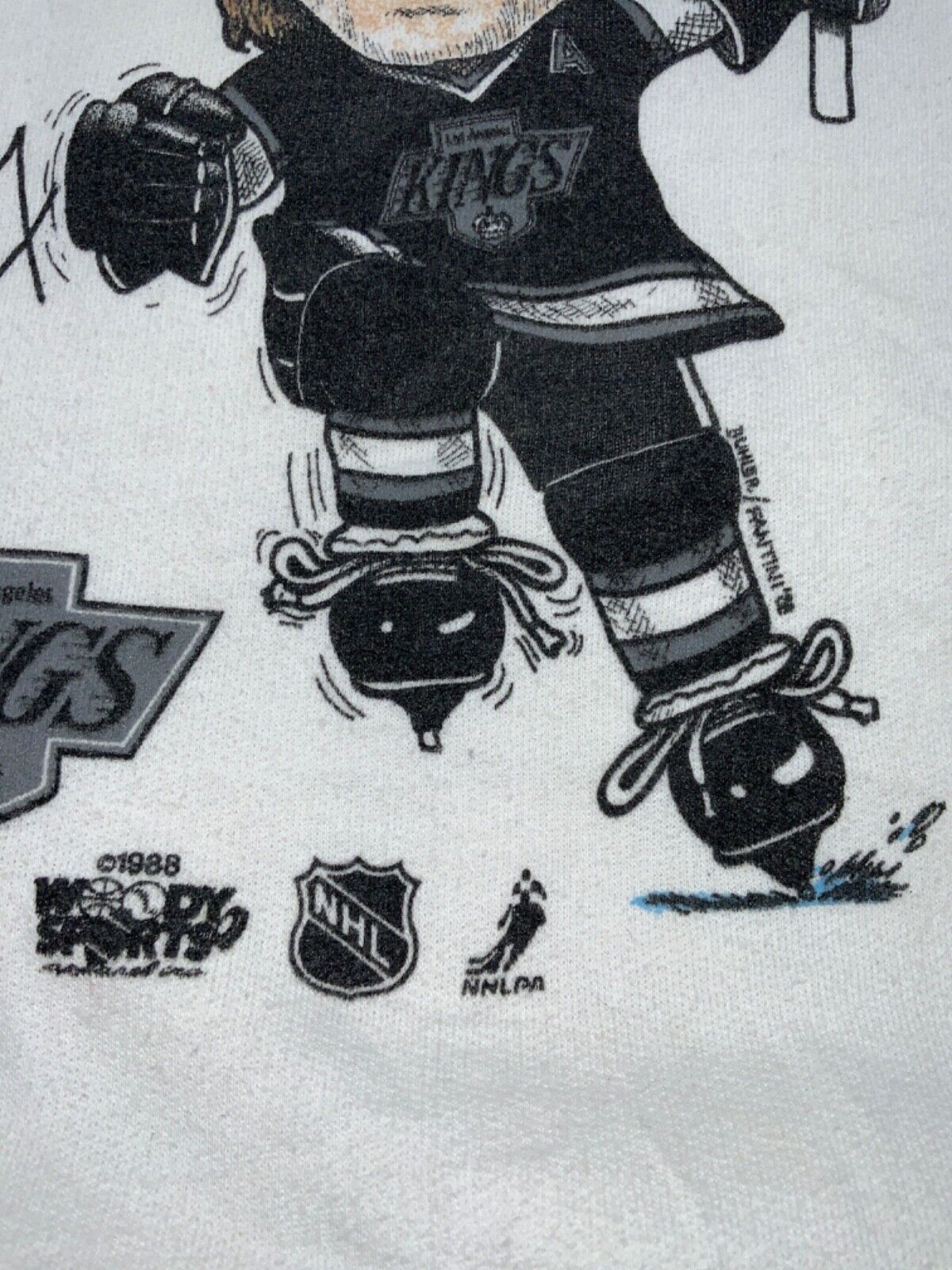 Vintage Wayne Gretzky Caricature Sweatshirt Medium Nhl Los Angeles Kings 80s