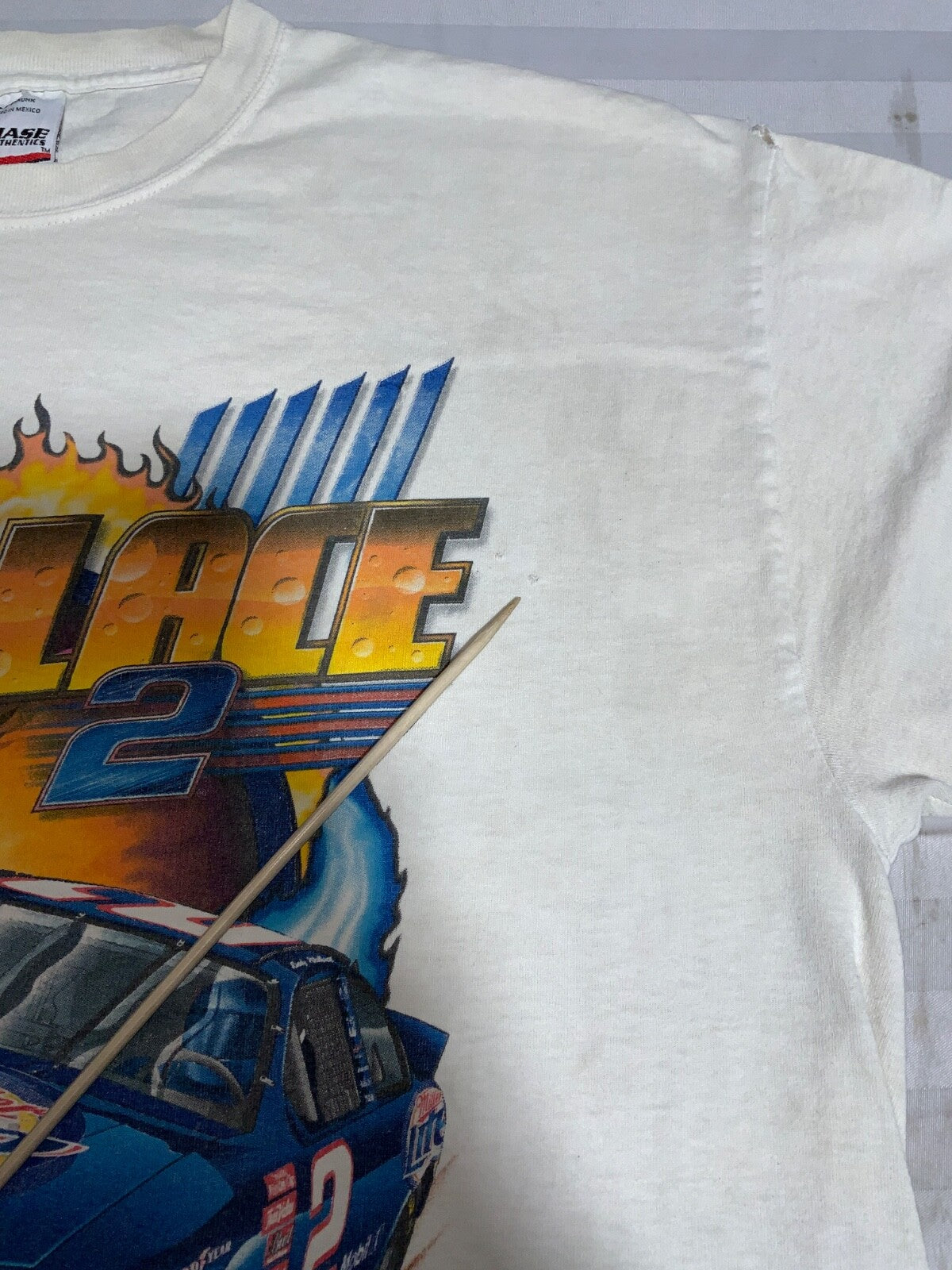 Vintage Nascar Racing Chase T-shirt Large Double Sided Fire & Ice Rusty Wallace
