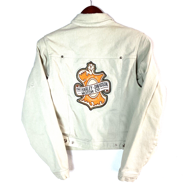 Vintage Harley Davidson Motor Co. American Biker Corduroy Jean Jacket Large 90s