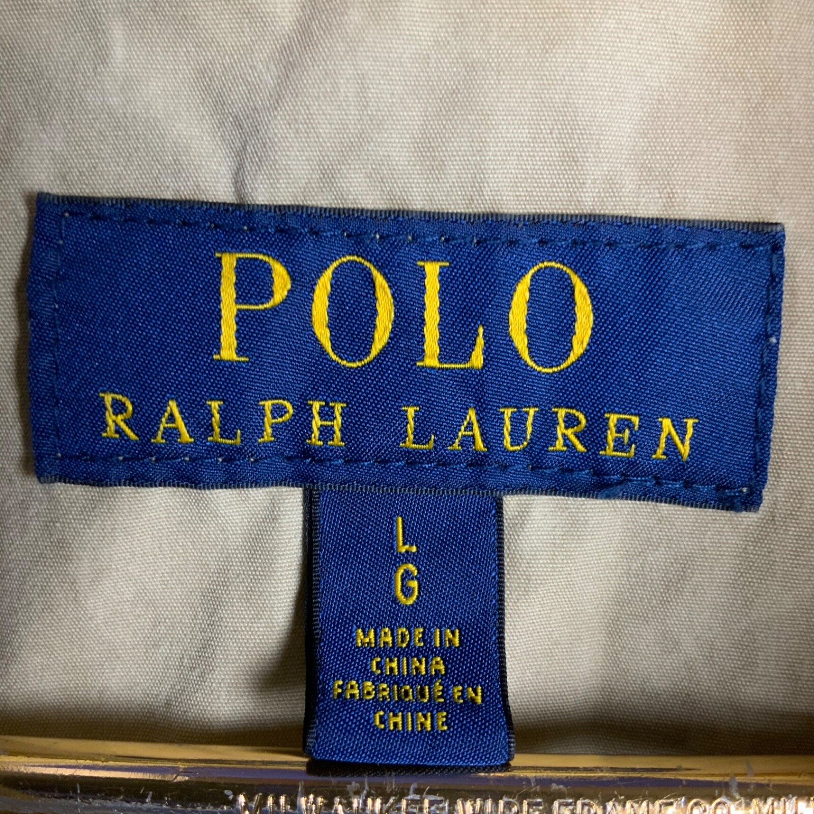 Polo Ralph Lauren Harrington Jacket Size Large Brown Full Zip