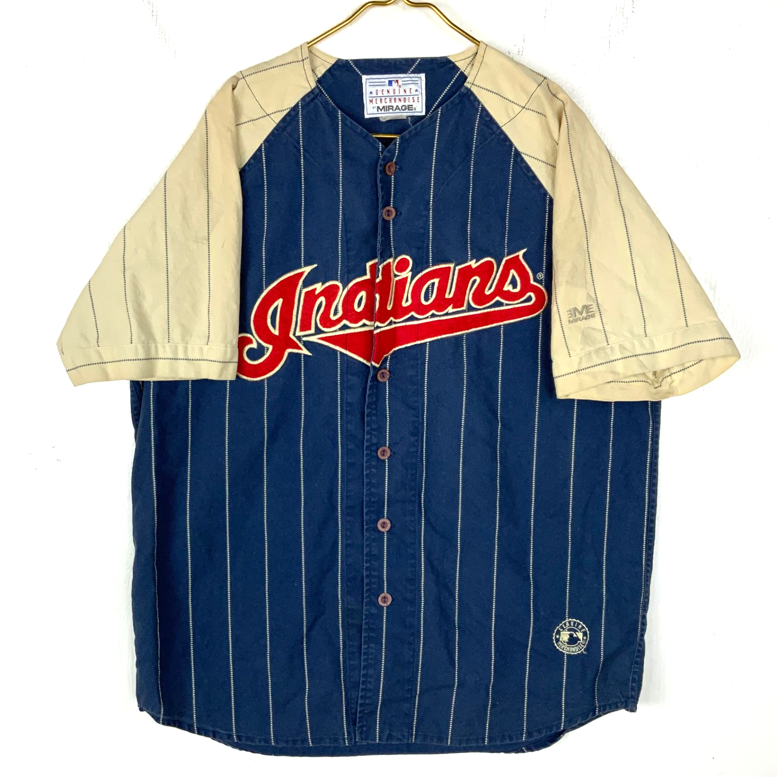 Vintage Cleveland Indians Jersey XL Mirage Genuine Merchandise Mlb Albert Belle