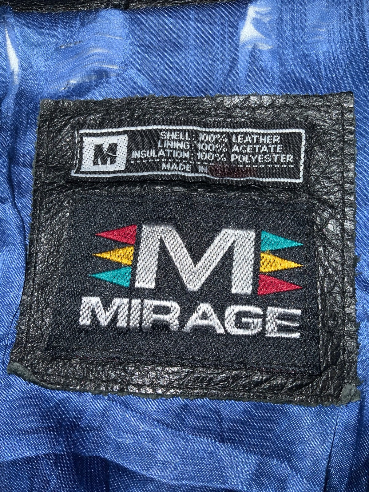 Vintage New England Patriots Leather Jacket Medium Full Zip Bomber Nfl Mirage