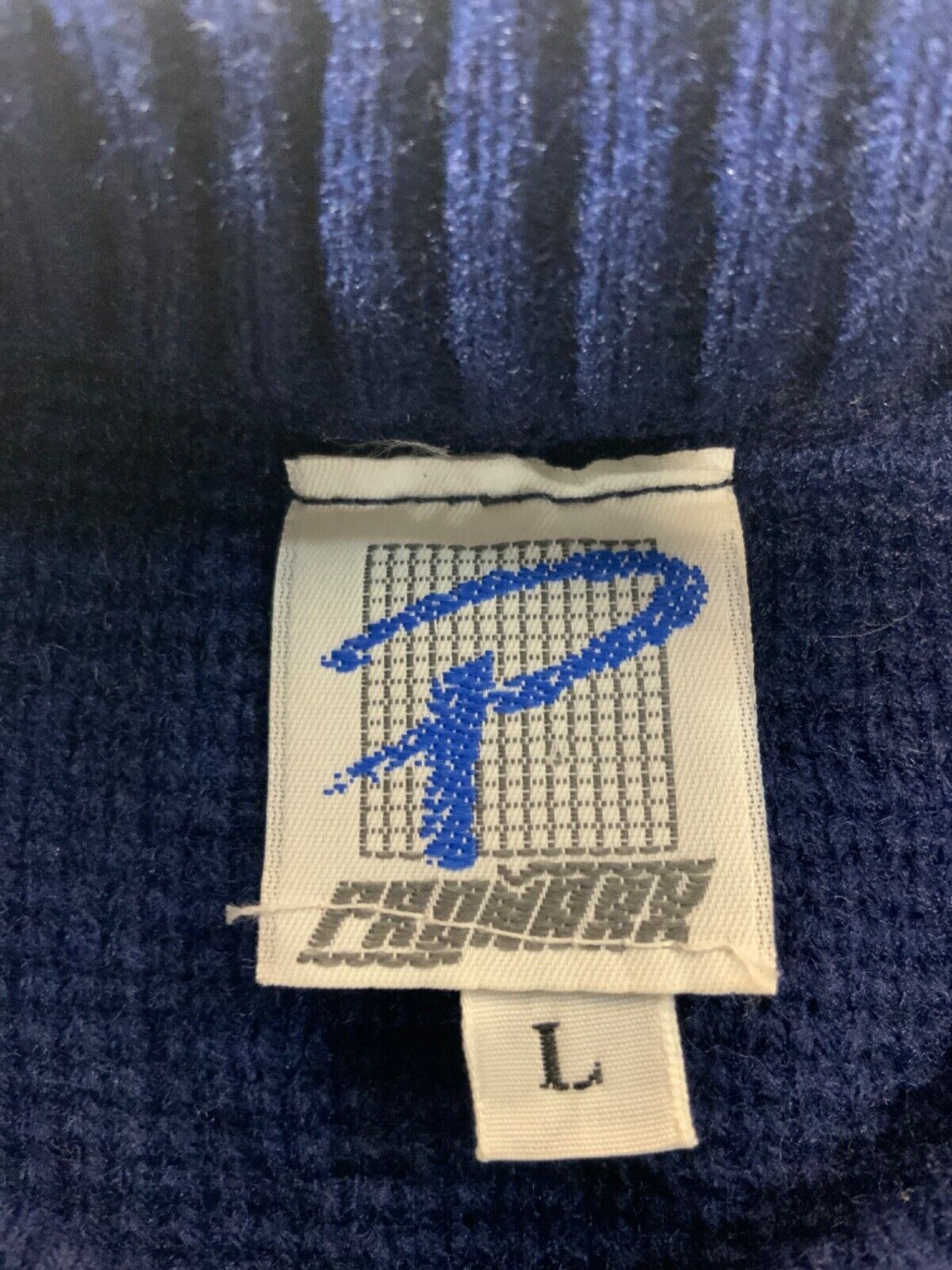 Vintage Nasa Knit Crewneck Sweater Large Blue Made In Usa 1980s