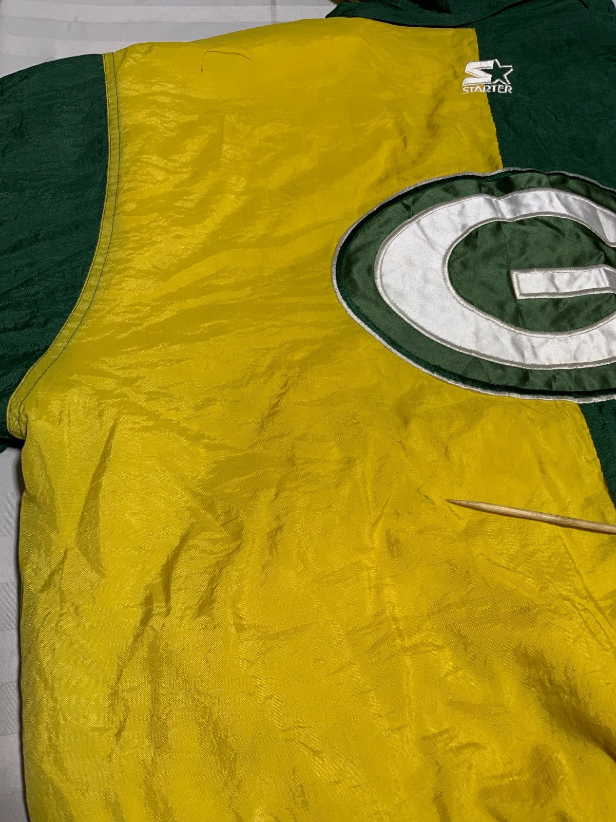 Vintage Green Bay Packers Starter Jacket XL Puffer Hooded Full Zip Nfl