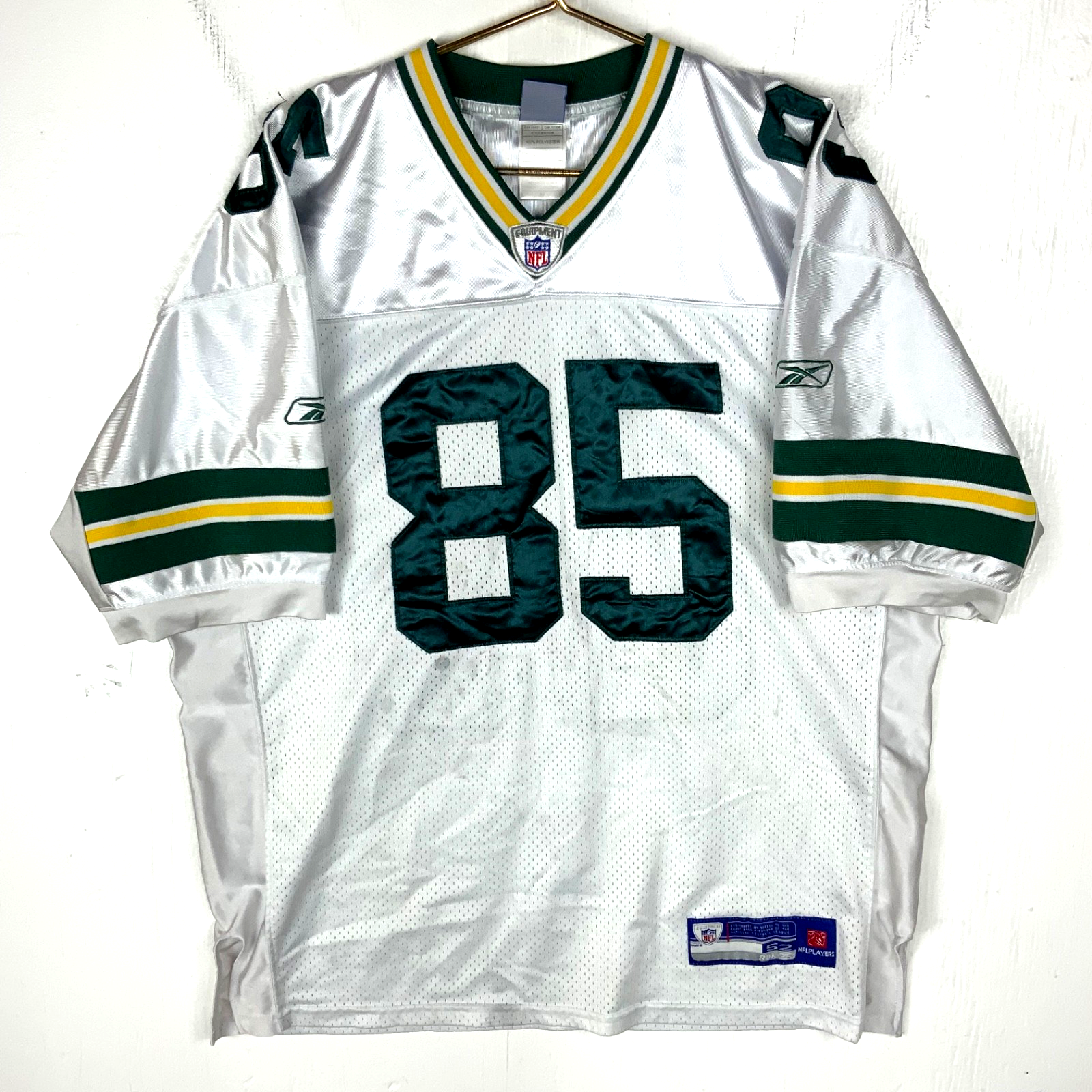 Green Bay Packers Jersey Size 52 Reebok Greg Jennings White Nfl