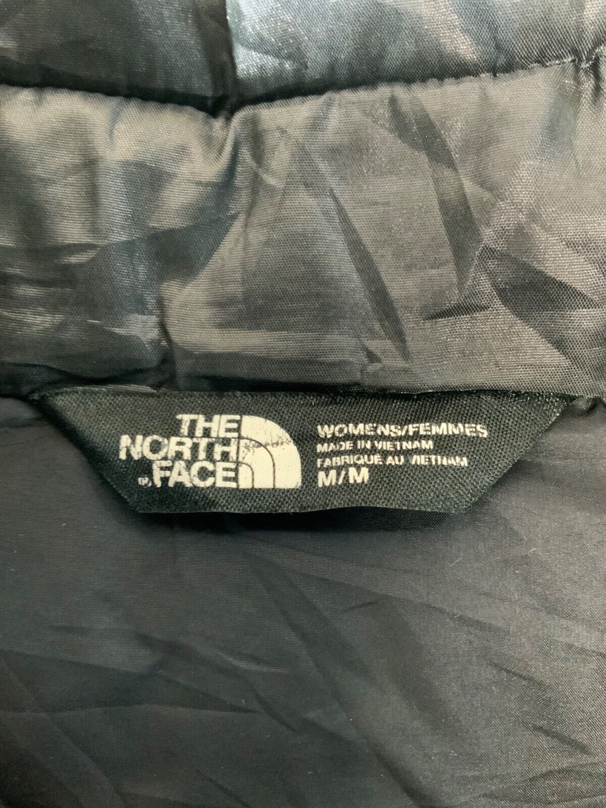 The North Face 550 Down Women's Puffer Vest Medium Gray Full Zip