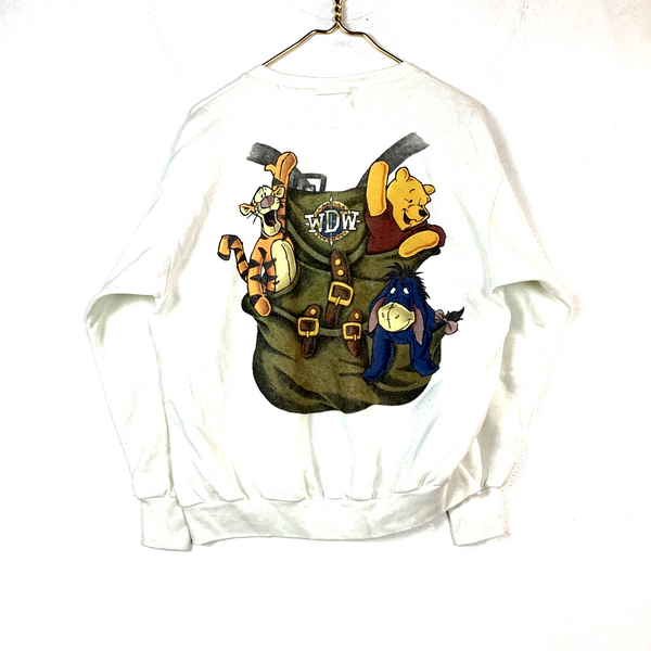 Vintage Winnie The Pooh Sweatshirt Crewneck Size Large White Made In Usa