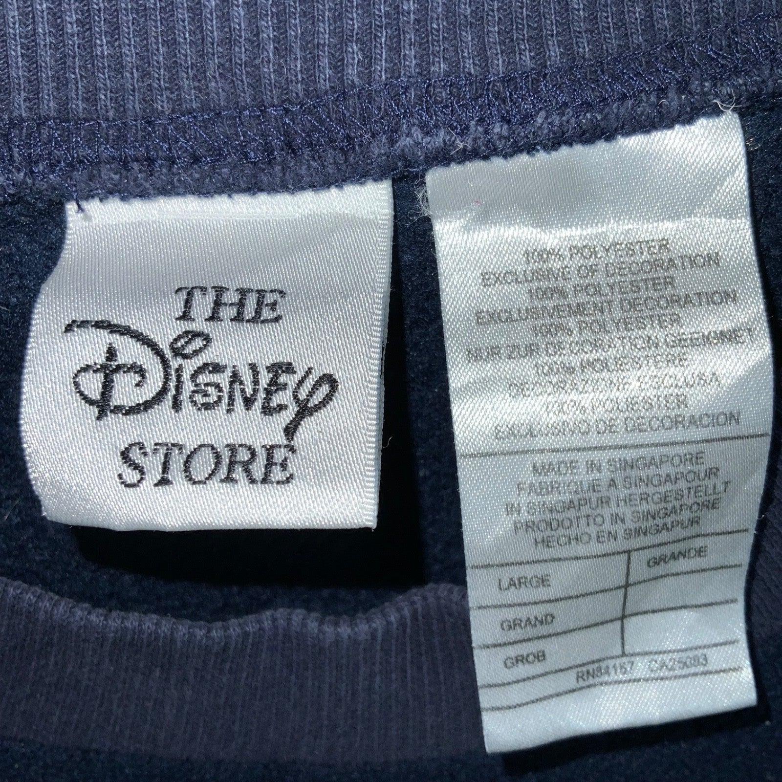 Vintage Disney 100 Acre Wood Friends Fleece Sweater Jacket Large Blue Cartoon