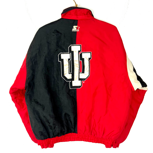 Vintage Indiana Hoosiers Starter Puffer Jacket Medium Red Ncaa Full Zip