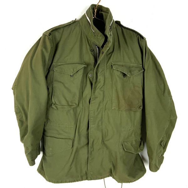 Vintage Military Og-107 M-65 Jacket Size Small Green Full Zip Vietnam Era 1969