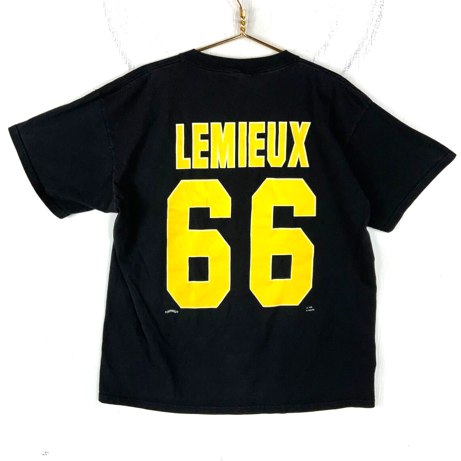 Vintage Pittsburgh Penguins Nutmeg T-shirt XL Made In Usa Nhl Mario Lemieux 90s