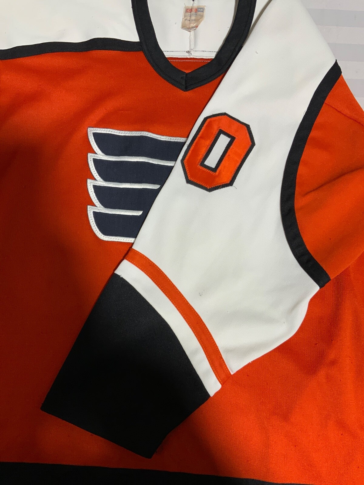 Vintage Philadelphia Flyers Ccm Jersey Medium Made Canada Nhl Dave Poulin 1980s