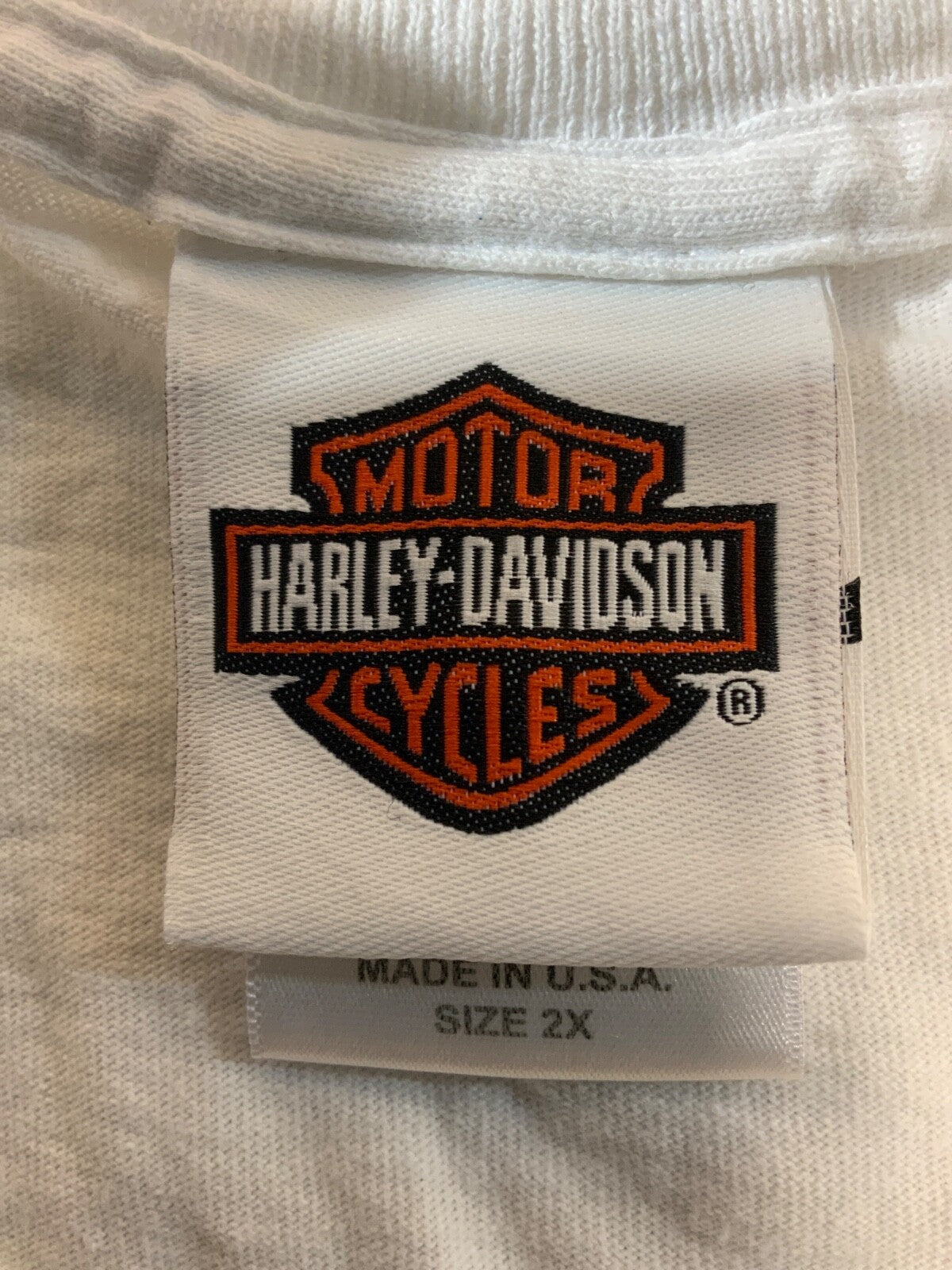 Vintage Y2k Harley Davidson Long Sleeve Shirt 2XL White 2007 Double Sided