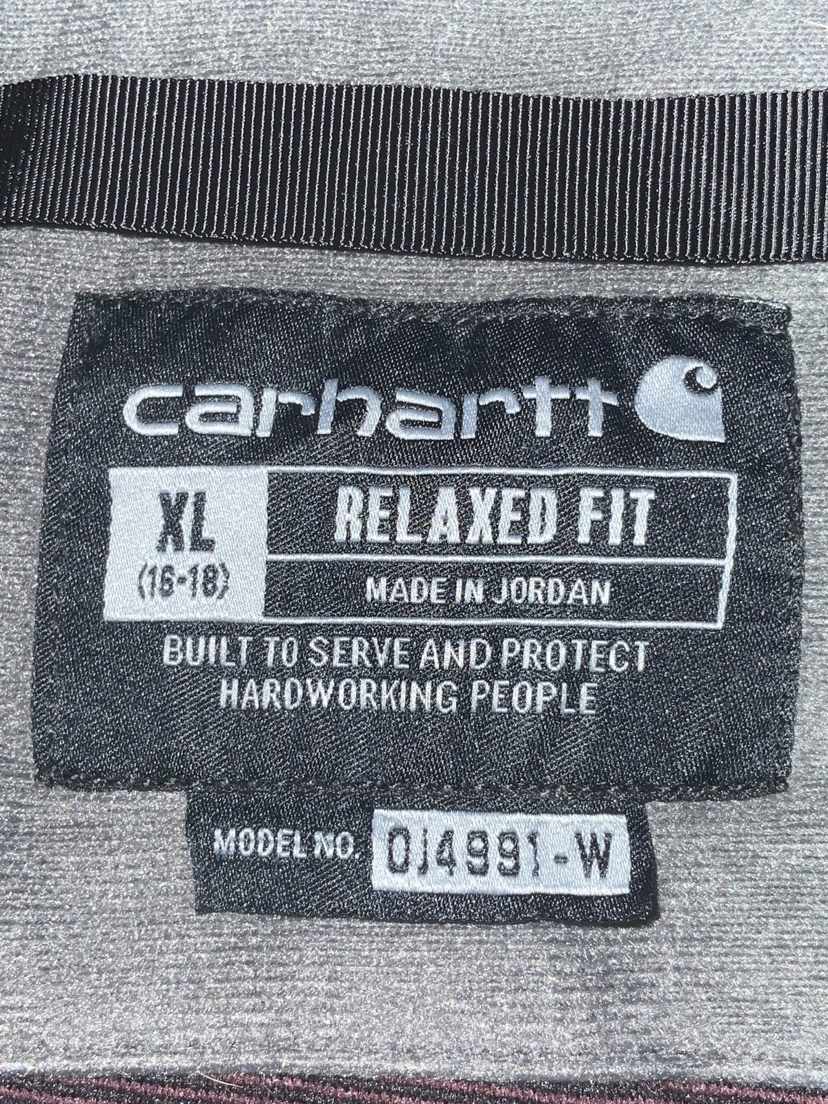 Carhartt Snap Fleece Sweater Jacket Women's XL Purple Full Zip Relaxed Fit