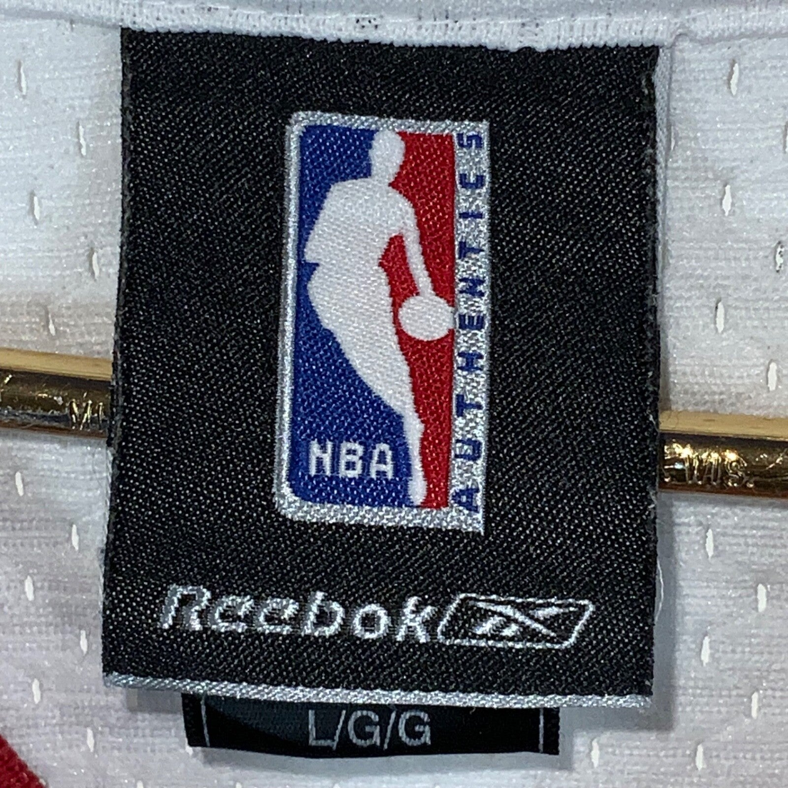 Miami Heat Reebok Jersey Size Large White Nba Authentics Dwyane Wade