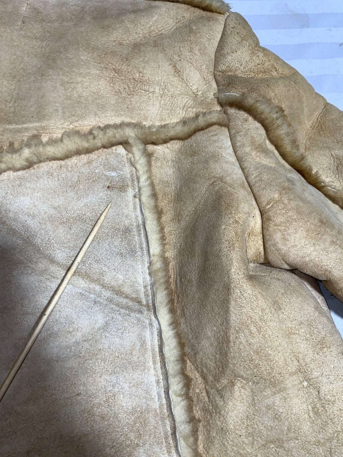 Vintage 1980s Women's Leather Rancher Jacket Large Brown Shearling Button Up 80s