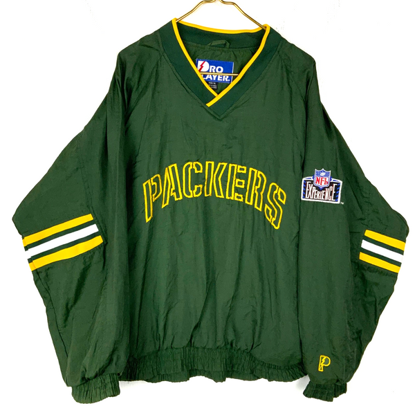 Vintage Green Bay Packers Pro Player Windbreaker Jacket XL Lined Nfl Experience