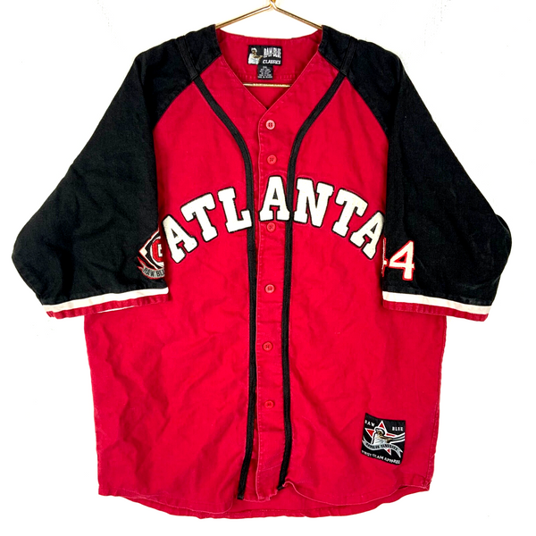 Vintage Atlanta Braves Jersey 2XL Raw Blue Red Mlb