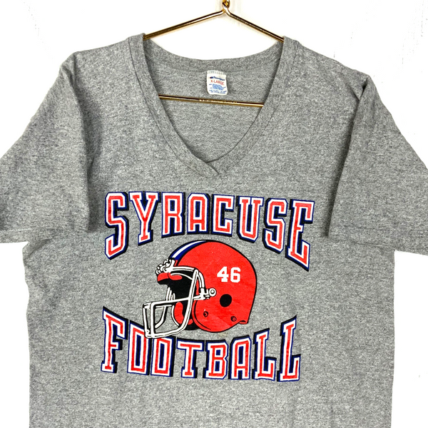Vintage Syracuse Orange Champion T-shirt XL Gray Made Usa Ncaa Football 1980s
