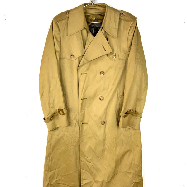 Vintage Christian Dior Monsieur Trench Coat Jacket Size 40R Beige