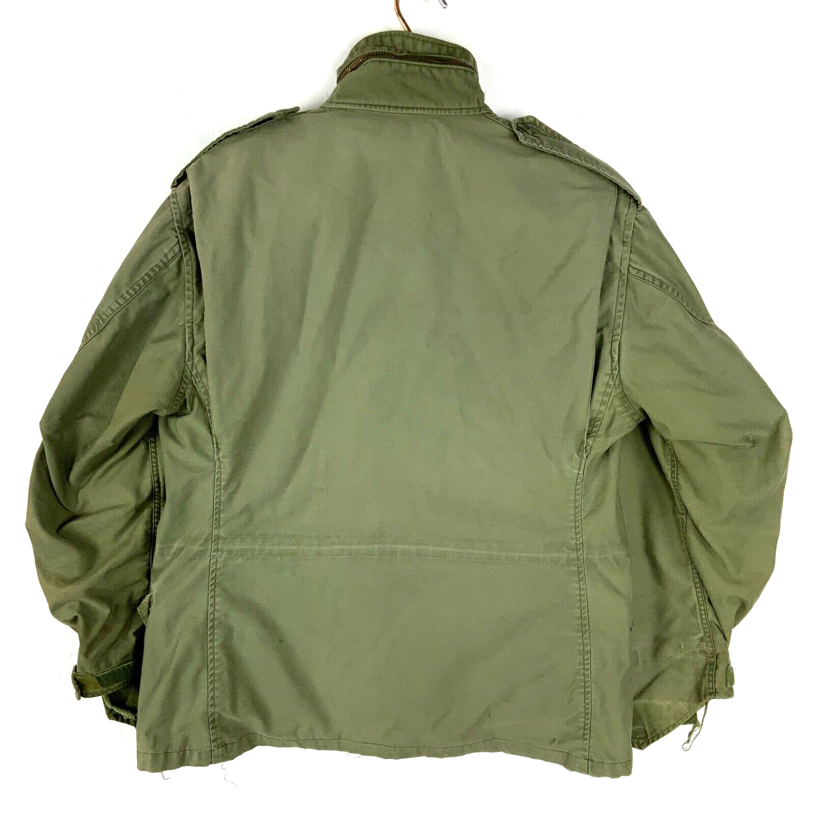 Vintage Military Og-107 Jacket Medium Green Full Zip Distressed Vietnam Era 60s