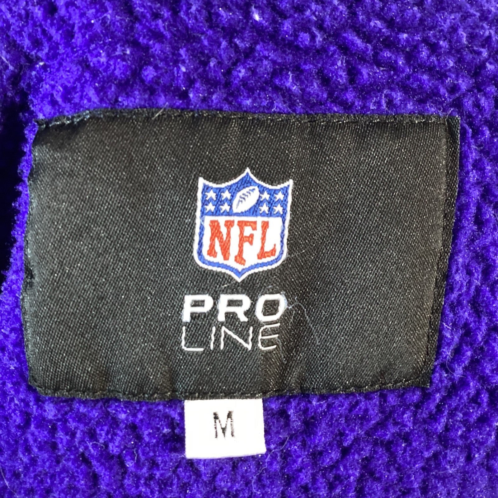 Baltimore Ravens Sweatshirt Hoodie Size Medium Black Full Zip NFL