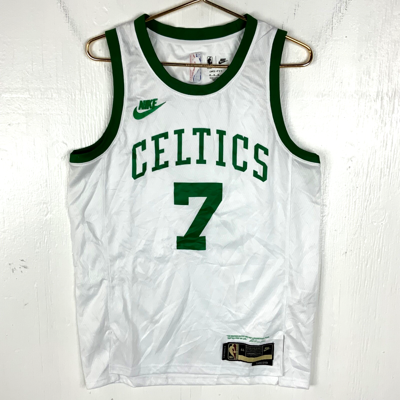 Boston Celtics Jersey Size 44 Medium Nike Jaylen Brown Nba Classic Edition