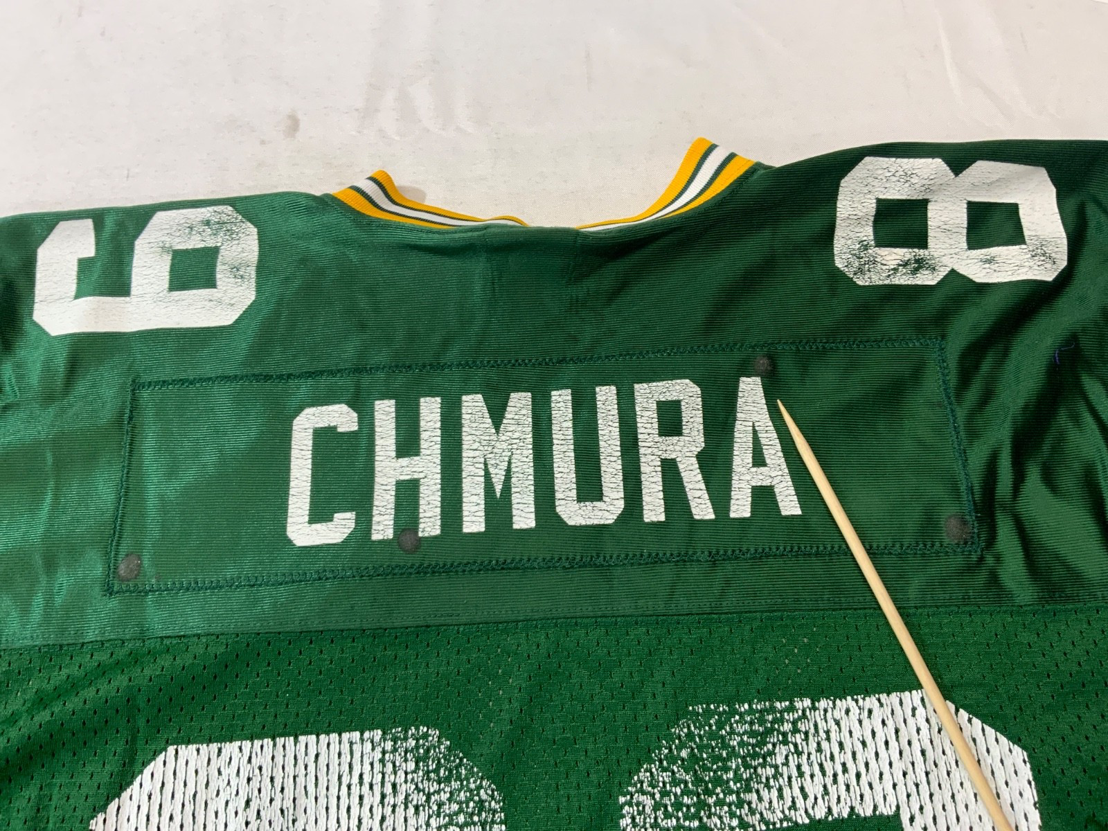Vintage Green Bay Packers Jersey Medium Starter Mark Chmura Green Nfl