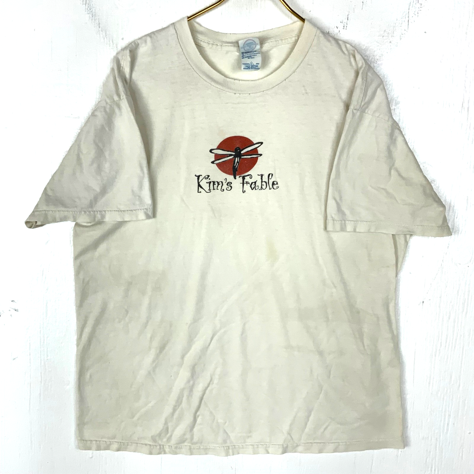 Vintage Kim’s Fable T-Shirt Large White Music Delta Pro Weight