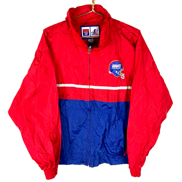 Vintage New York Giants Logo Athletic Jacket XL Windbreaker Red Nfl Full Zip