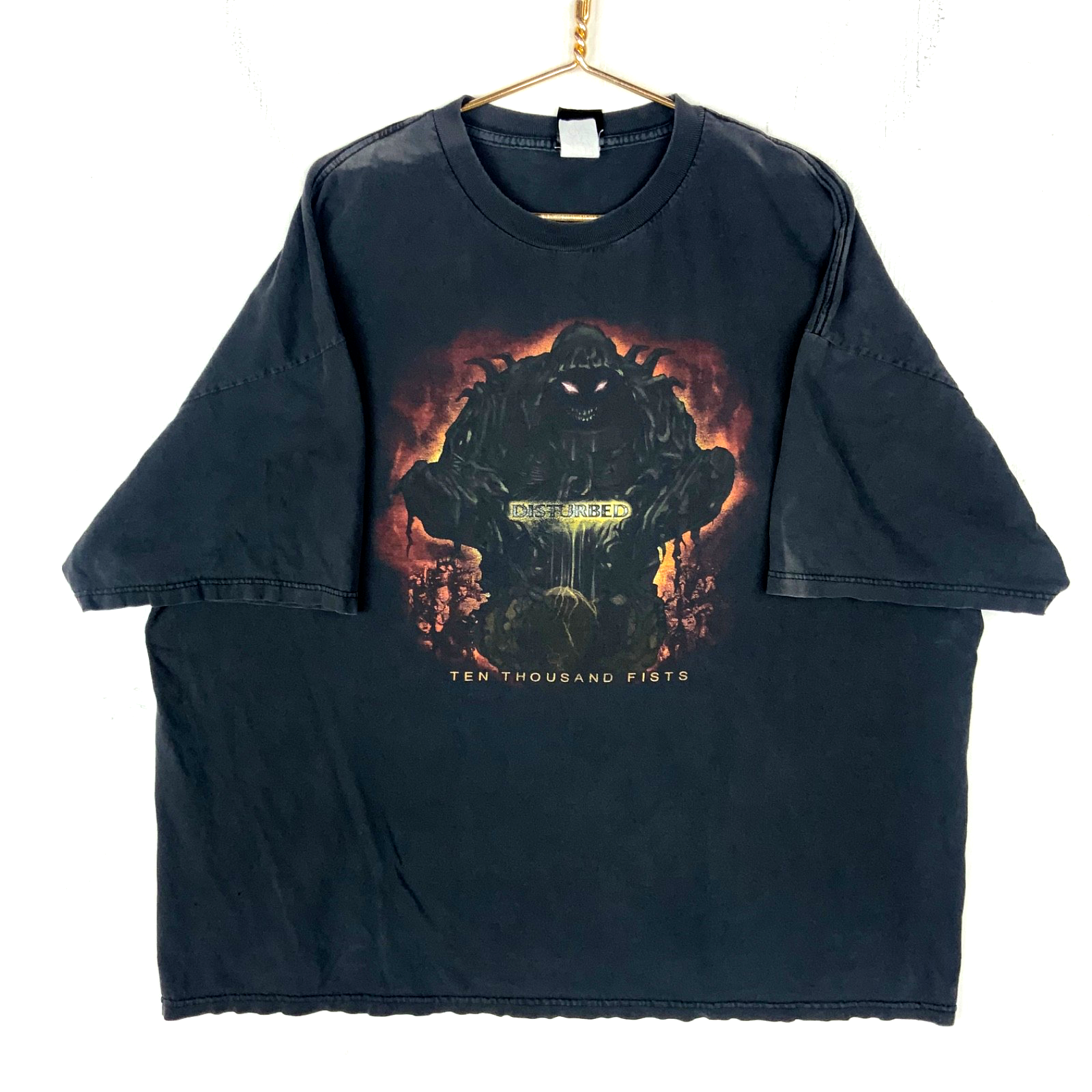 Vintage Disturbed Giant T-Shirt 3XL Black Ten Thousand Fists Metal Band