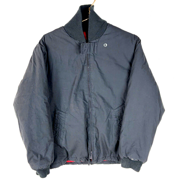 Vintage McGregor Bomber Jacket Medium Gray Full Zip Light Puffer 1980s