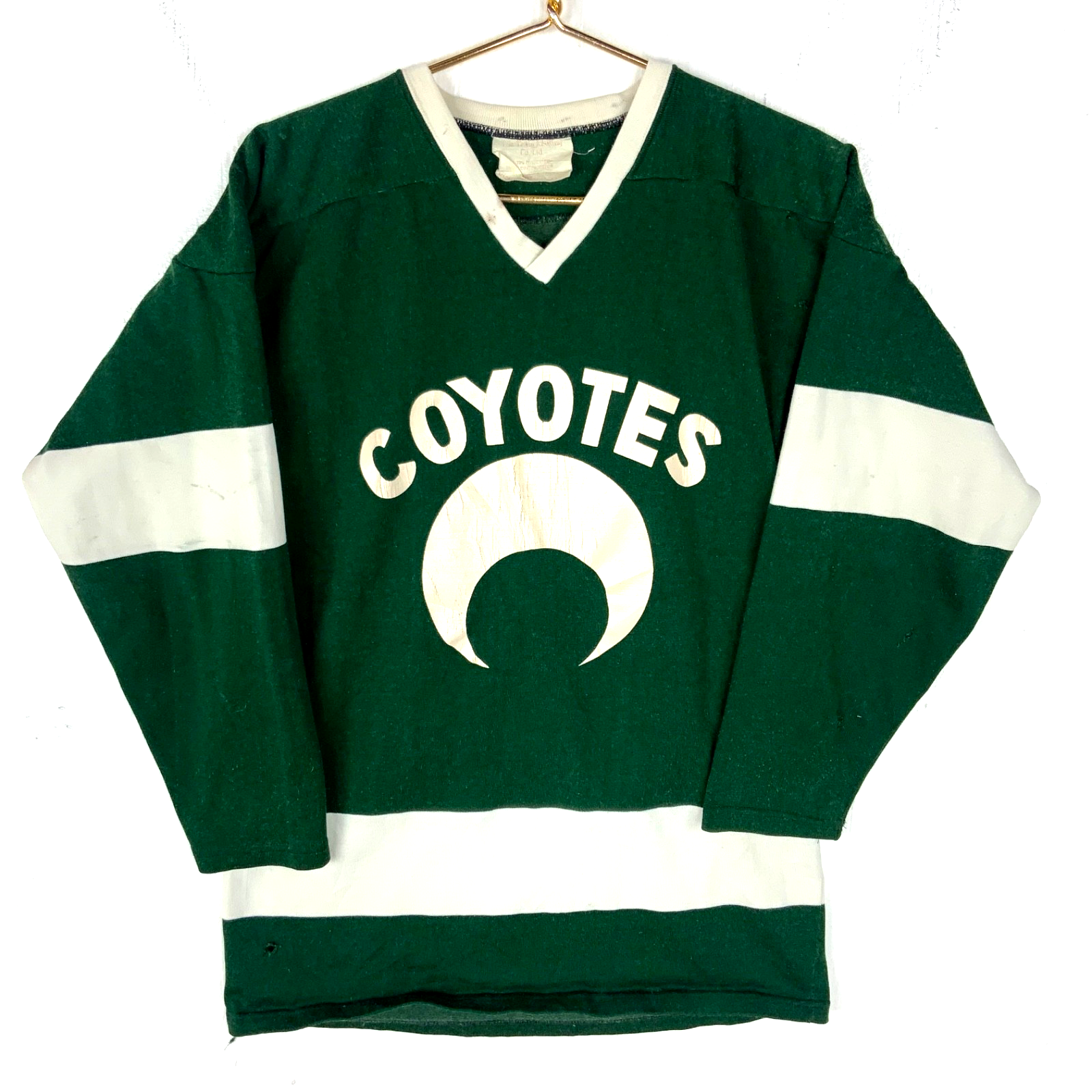 Vintage 1970s Hockey Jersey Medium Green