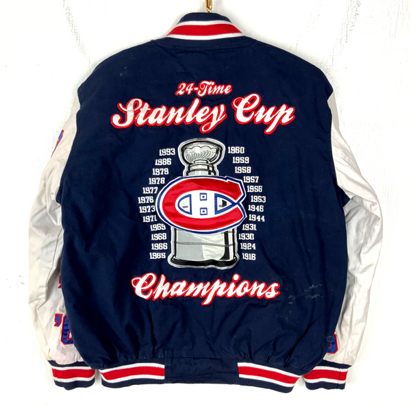Montreal Canadiens Stanley Cup Jacket Medium Full Zip Blue Nhl G-iii
