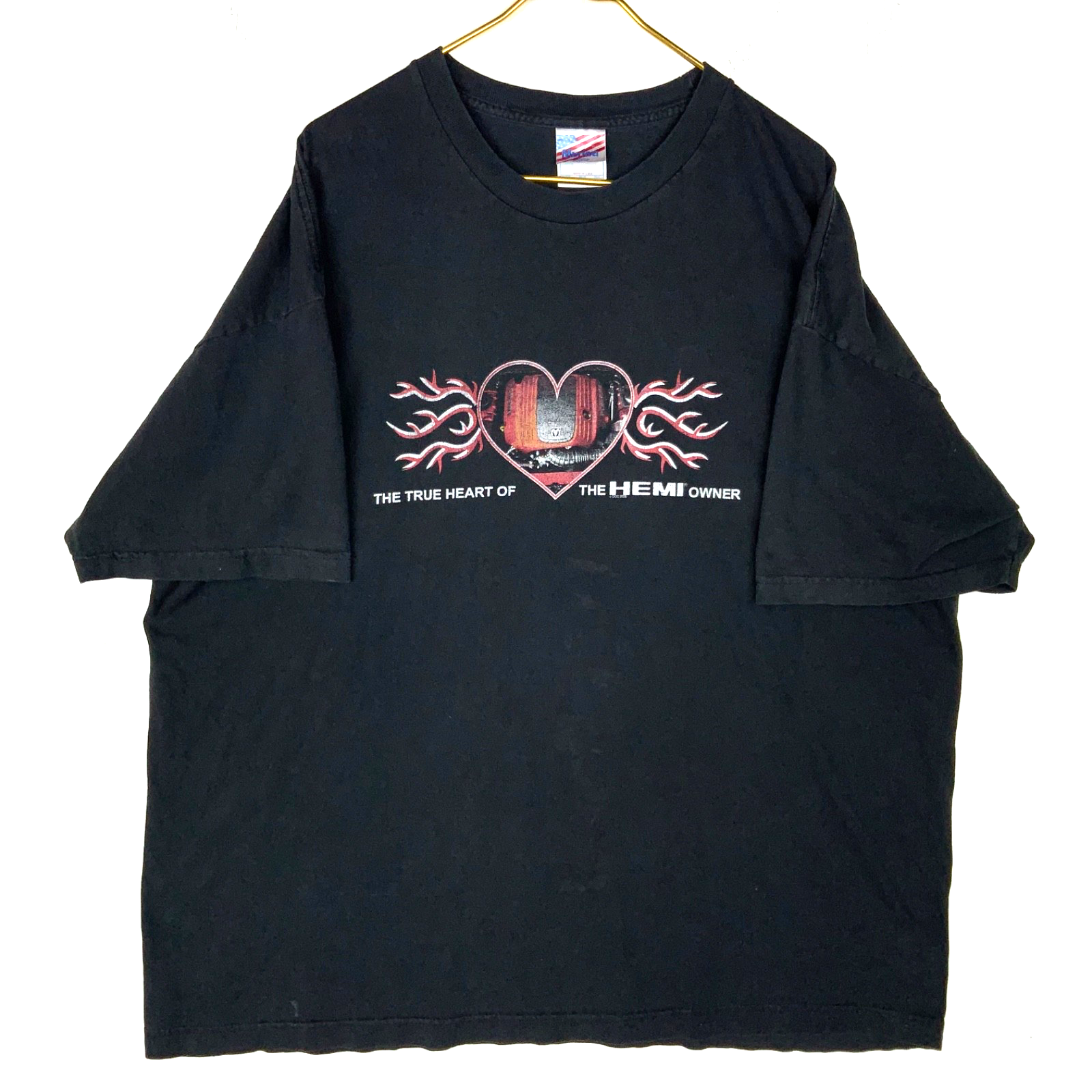 Vintage Chrysler Engine T-Shirt 3XL Black 2005 The True Heart Of The Hemi Owner