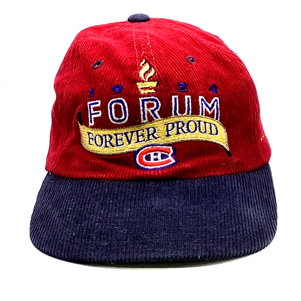 Vintage Montreal Canadiens 1924 Forum Corduroy Starter StrapBack Hat Nhl