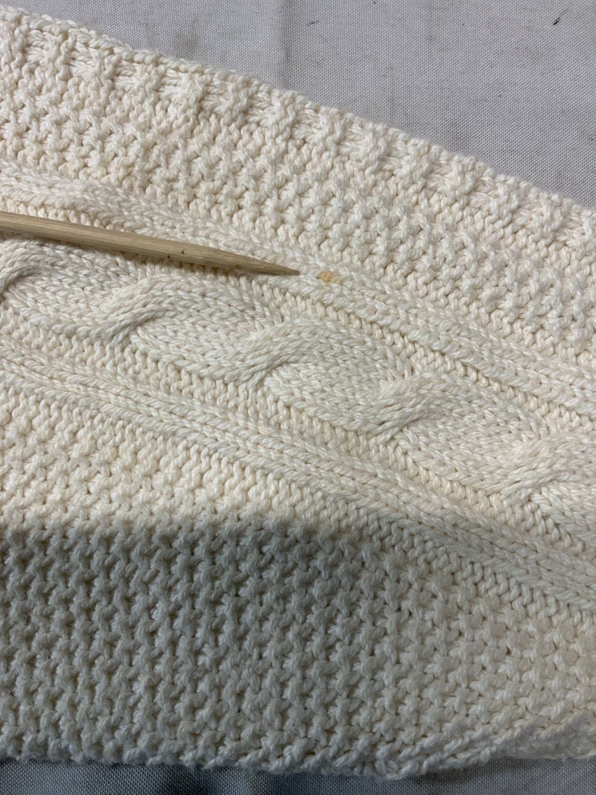 Vintage L.L. Bean Cable Knit Sweater Women’s Medium White Cardigan 90s
