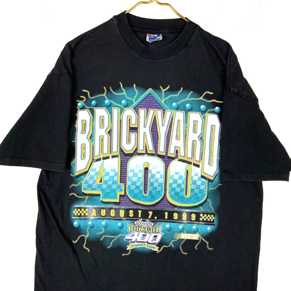 Vintage Nascar T-Shirt XL Double Sided Single Stitch 1999 Brickyard 400 90s