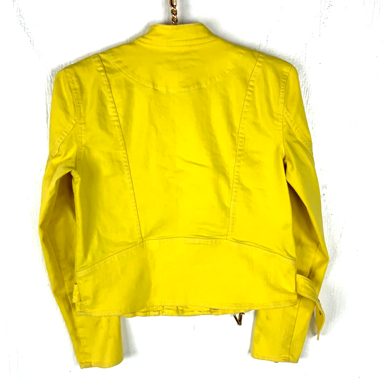 Vintage Lauren Jeans Co. Women's Denim Jean Jacket Small Yellow Full Zip 90s
