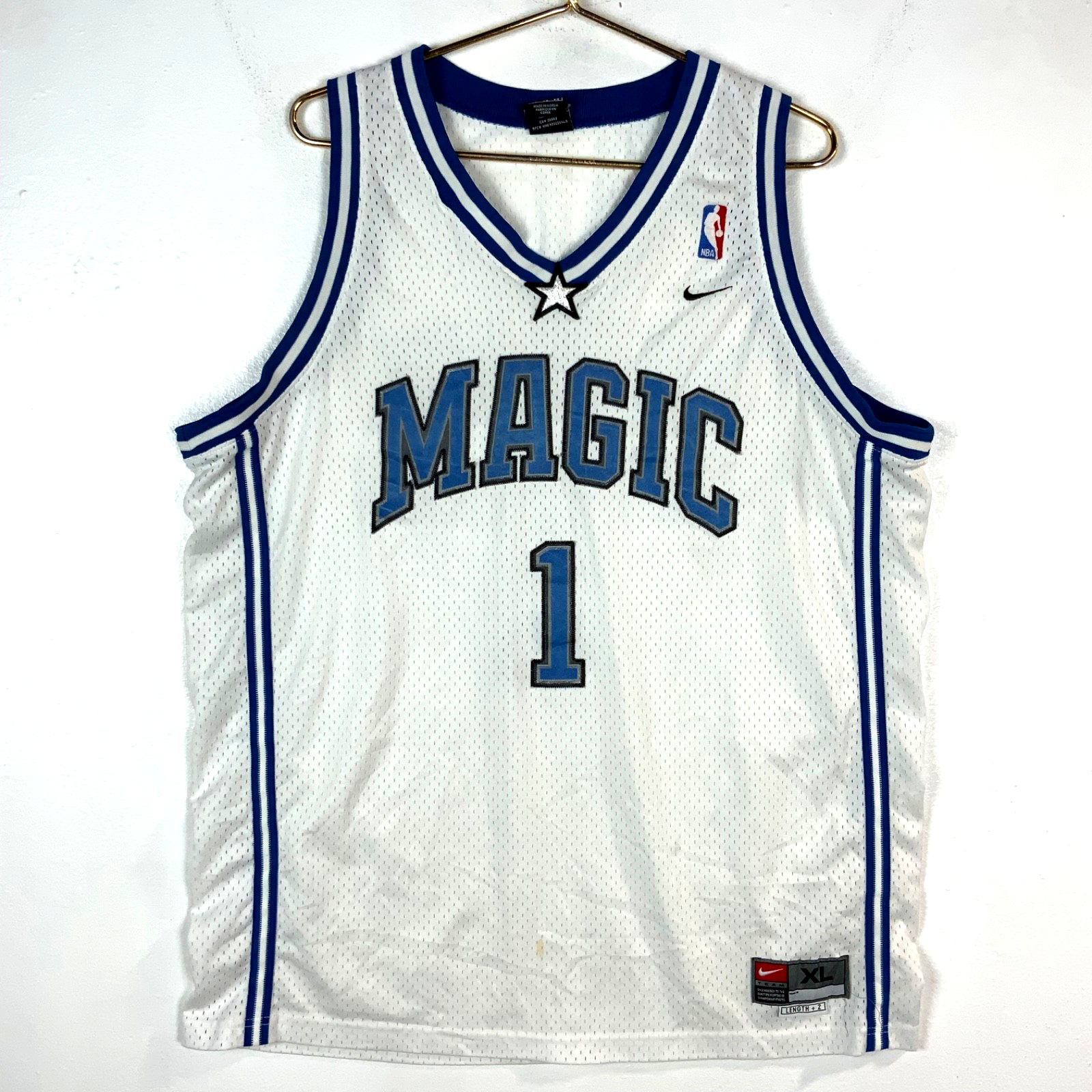 Vintage Orlando Magic Nike Jersey XL Tracy McGrady White Nba