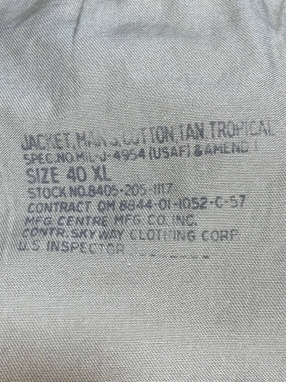 Vintage Usaf Tan Tropical Military Jacket Size Large Beige Button Up 1957