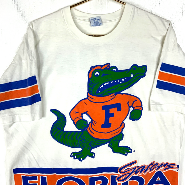 Vintage Florida Gators Salem T-shirt XL White Single Stitch Double Sided Ncaa