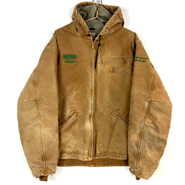 Carhartt Sierra Jacket 2XL Tall Brown Sherpa Lined Full Zip Canvas Workwear J141