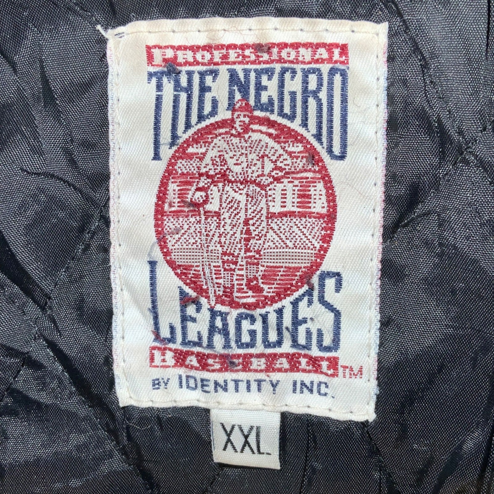 Vintage The Negro Leagues Wool Leather Bomber Jacket 2XL Snap Button 75th Year