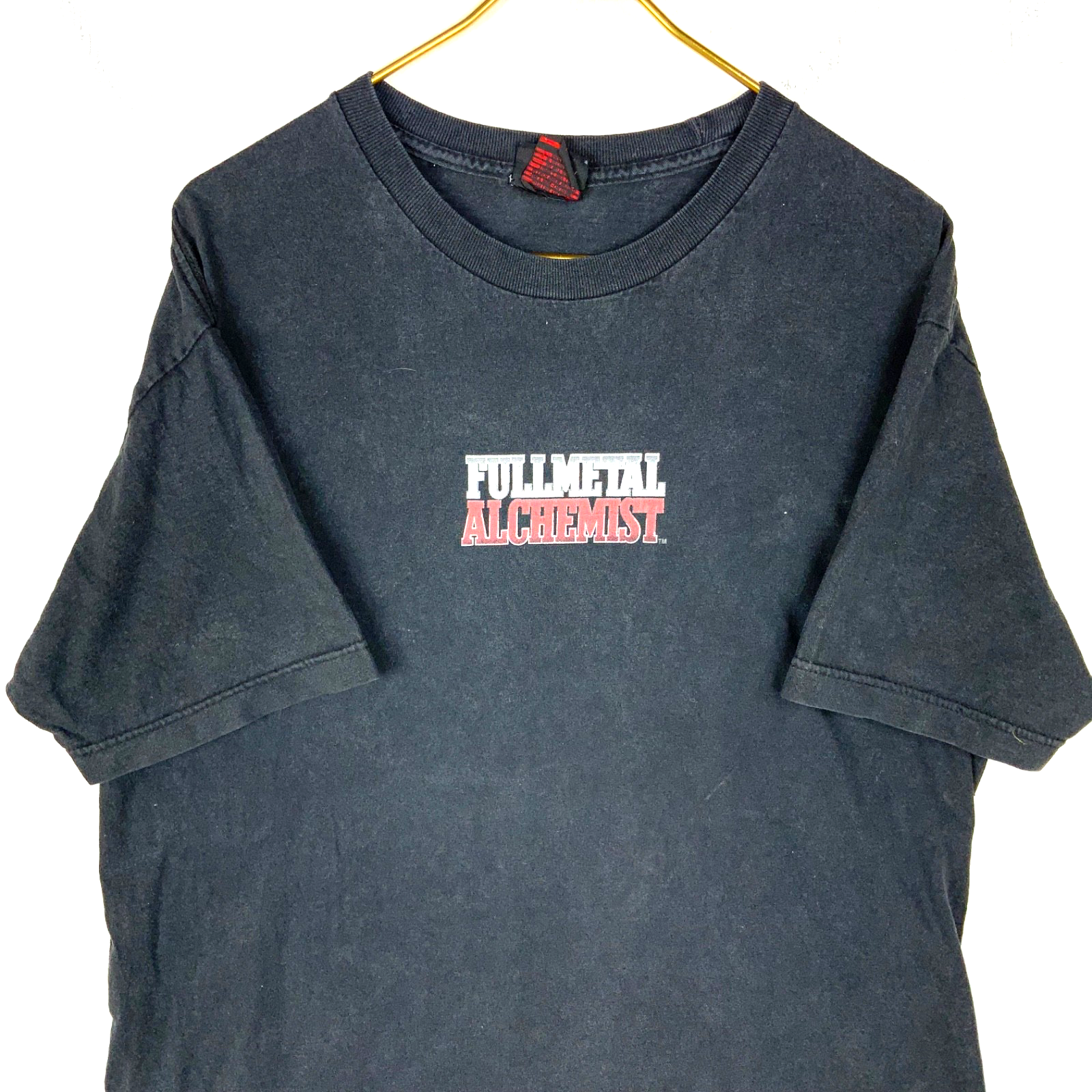 Vintage Fullmetal Alchemist T-Shirt Large Black Double Sided Anime Manga