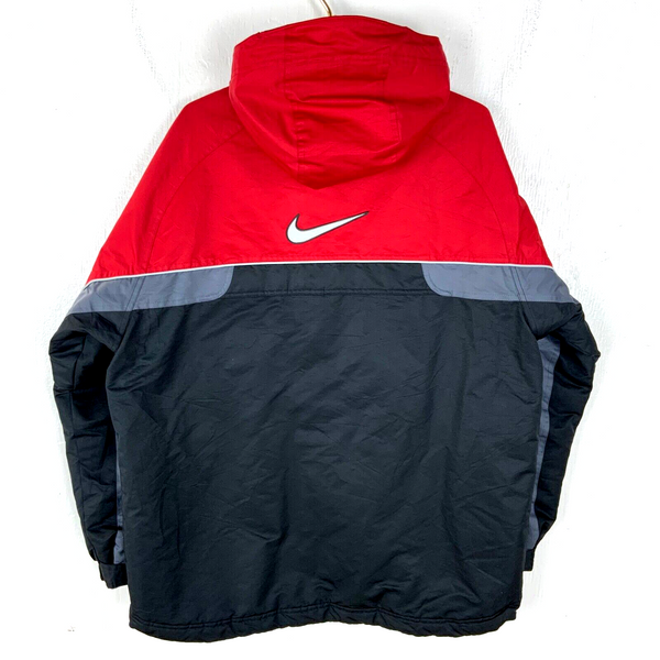 Vintage Nike Jacket Large Color Block Full Zip Fleece Lined Y2K