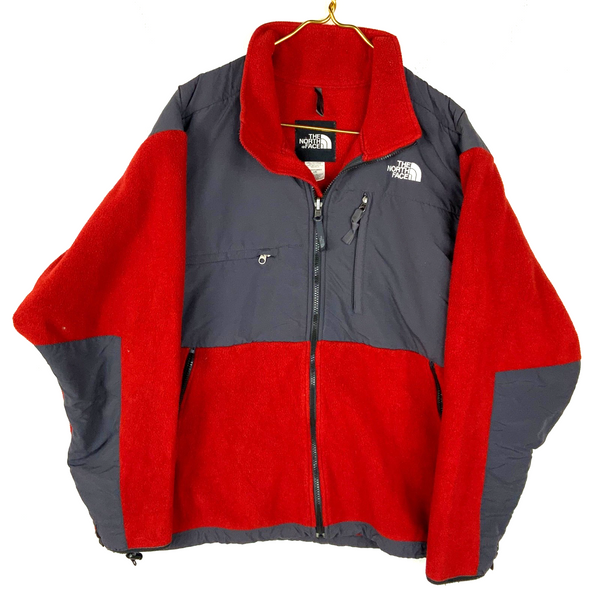 Vintage The North Face Denali Fleece Sweater Jacket Size Large Red Full Zip
