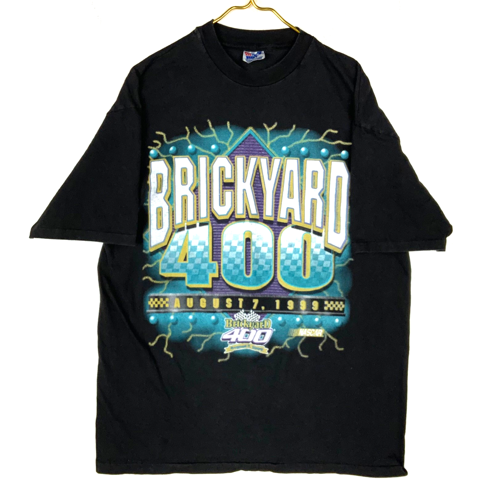Vintage Nascar T-Shirt XL Double Sided Single Stitch 1999 Brickyard 400 90s