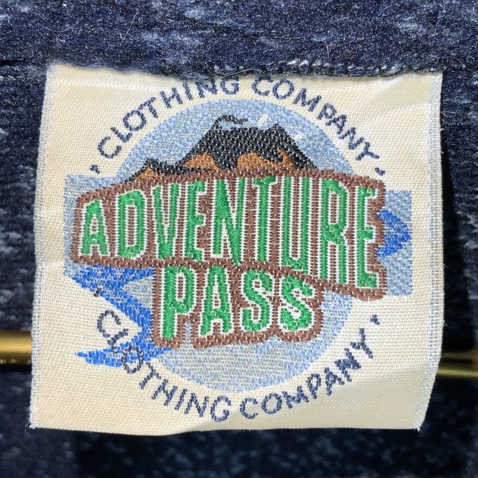 Vintage Light House Fleece Sweater Jacket XL Blue Full Zip Adventure Pass 90s